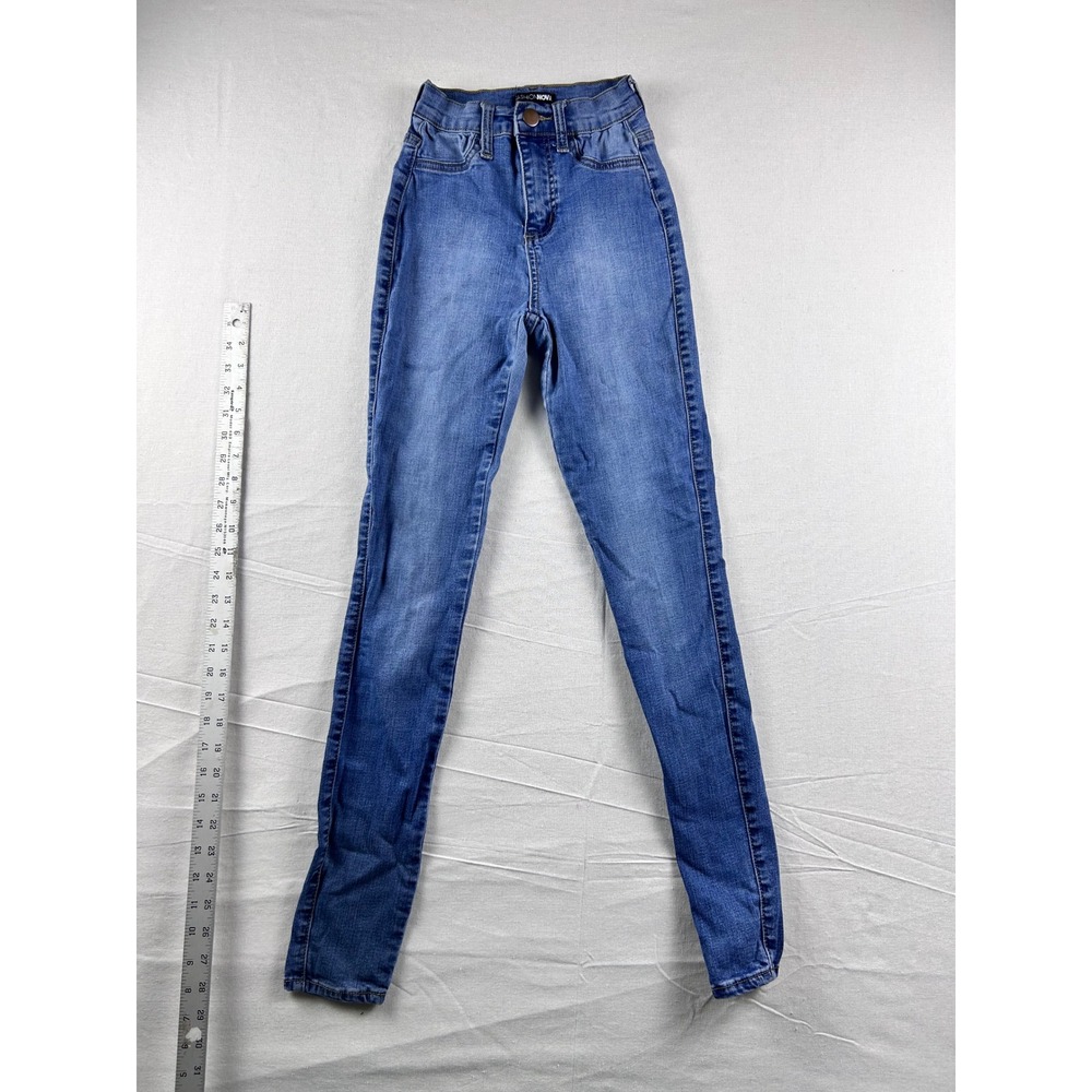 Fashion Nova Womens Size 0 High Rise Skinny Jeans Medium Wash Blue FN100